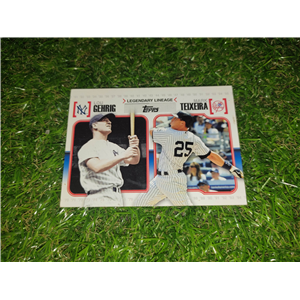 LOU GEHRIG Y MARK TEIXEIRA TOPPS LEGENDARY LINEAGE 2010 NEW YORK YANKEES