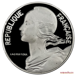 FRANCIA, PIEDFORT EN PLATA DE 20 CENTIMES, 1972