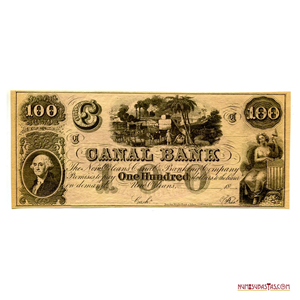 USA, CANAL BANK OF NEW ORLEANS, 100 DOLLARS (1841-1895)