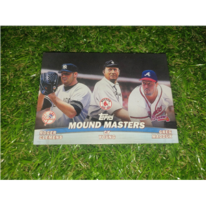 CY YOUNG, GREG MADDUX Y ROGER CLEMENS TOPPS COMBOS MOUND MASTERS